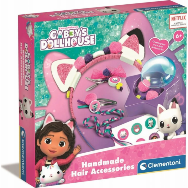 Kreativní sada Clementoni Vlasové doplňky Cat House Gabi