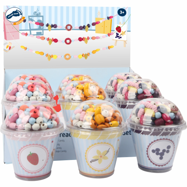 small foot Dřevěné korálky Candy 1ks fialová