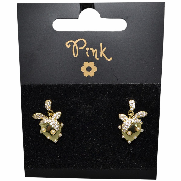 Pozlacené náušnice JAHODA