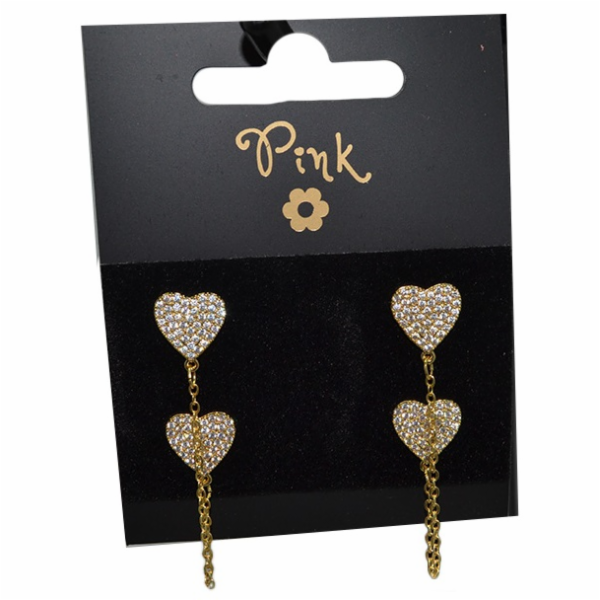 Pozlacené náušnice SRDCE