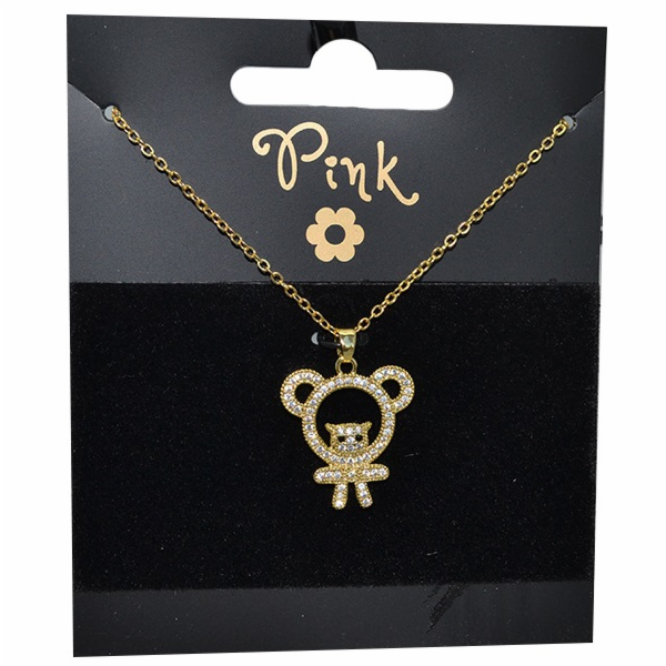 Pozlacený řetízek s přívěskem MEDVÍDEK