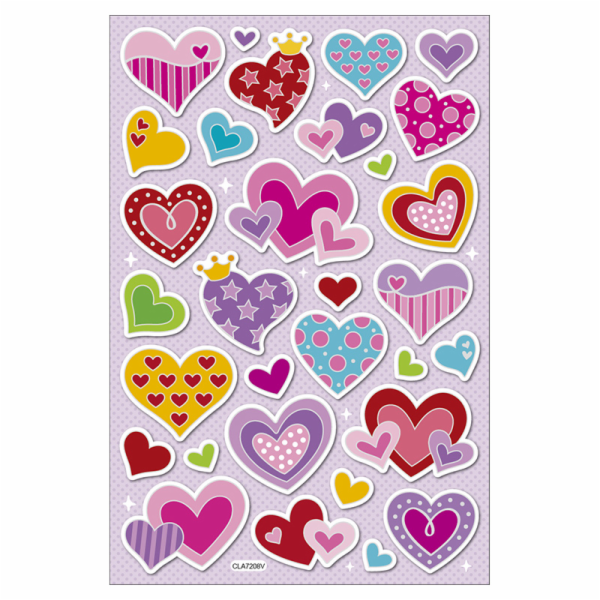 Samolepky 30 ks - SRDÍČKA