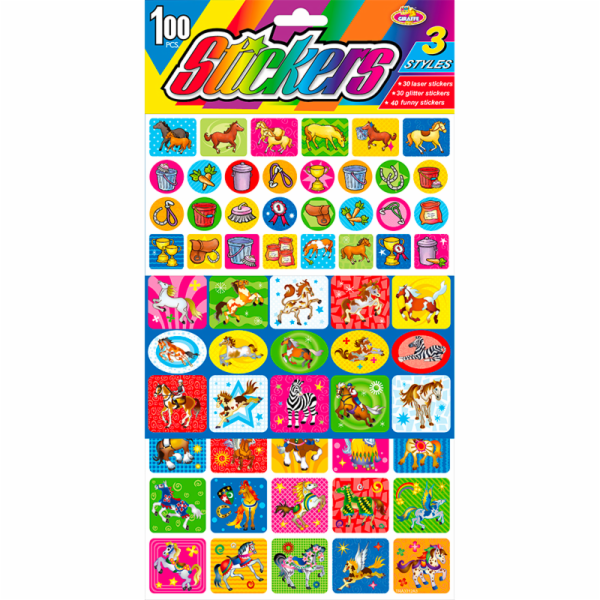 Samolepky 100 ks - KONĚ