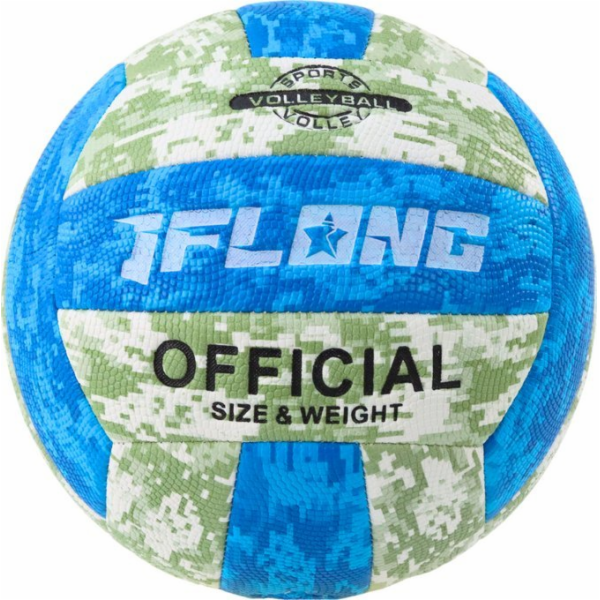 Volejbalový míč LeanToys zelený a modrý, velikost 5, barevný