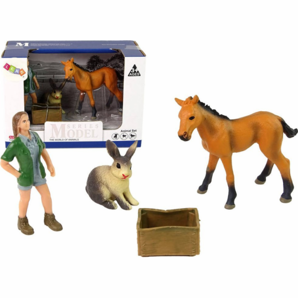 Sada postav LeanToys Bright Horse Animals.