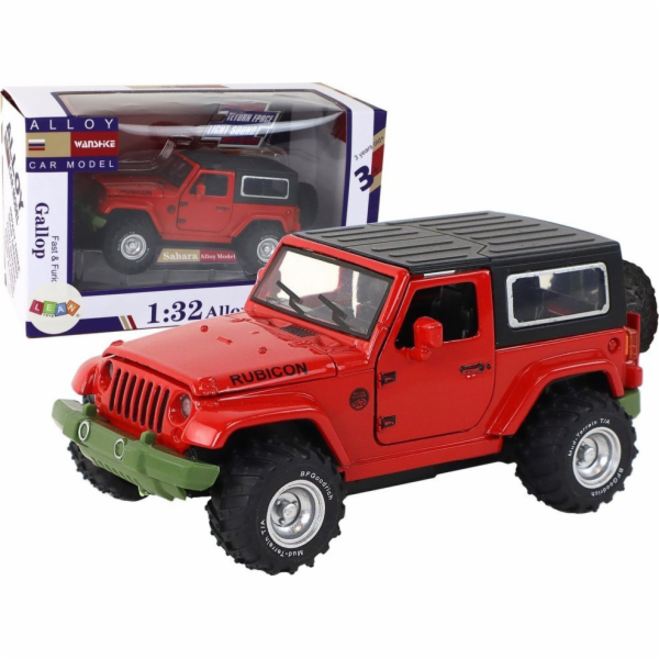 LeanToys Off-Road Autobaterie Třecí pohon Kovová červená ...