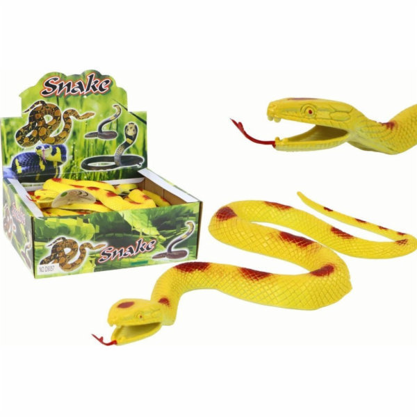 LeanToys umělá guma hadí žlutá s červenými záplatami stru...