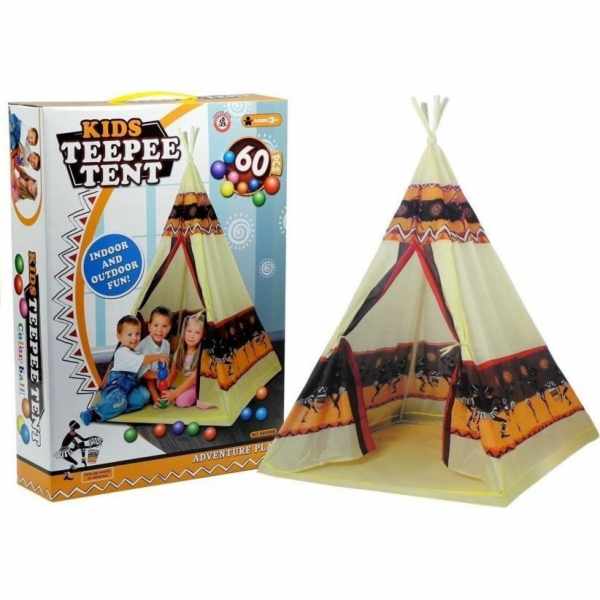 LeanToys Tipi Stan Indický domeček na hraní + 60 míčků 15...