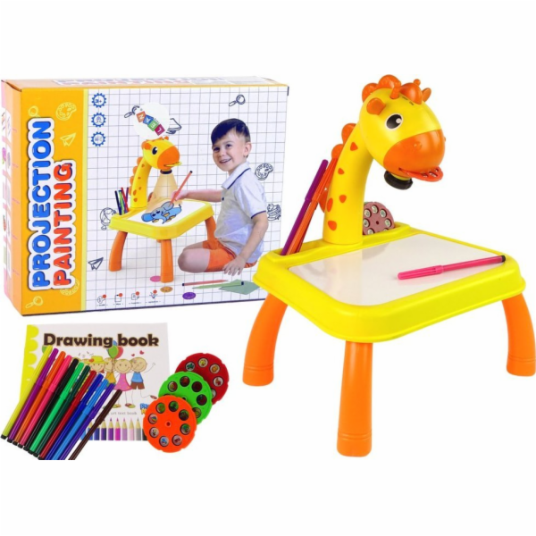 Projektor na tabuli LeanToys pro výuku kreslení žlutého d...