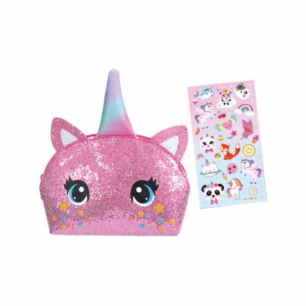 Sada make up a nálepky s kosmetickou taškou