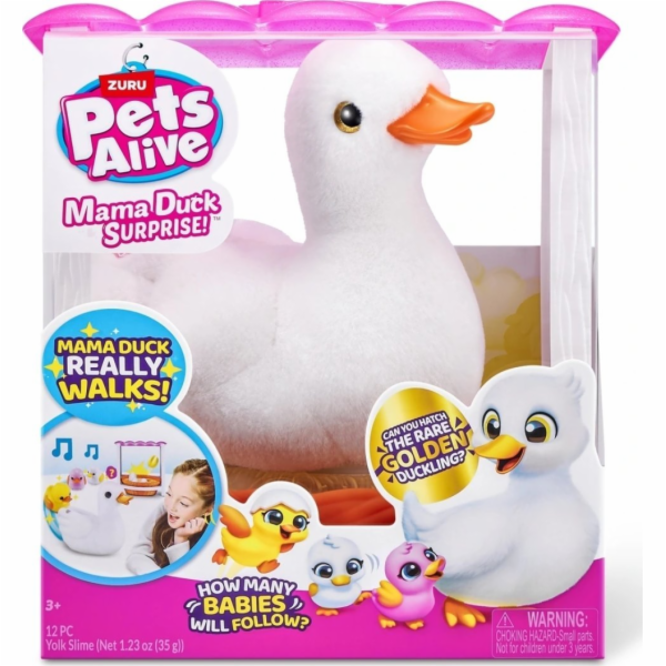ZURU Pets Alive - Mama Duck Surprise, plyšová hračka