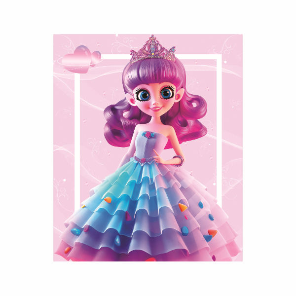 Diamantové malování - Duhová panenka 25 x 30 cm