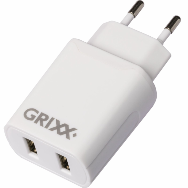 Grixx napájecí adaptér 220V bílý Dual USB A