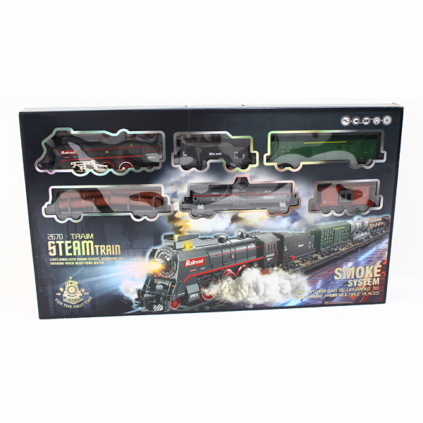 SET Elektrická vláčkodráha - Parní lokomotiva s kouřem, s...