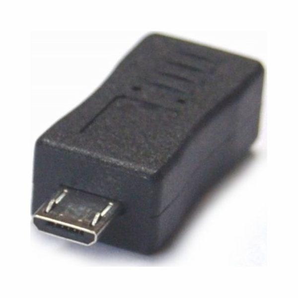 USB adaptér microUSB - miniUSB černý (7608)