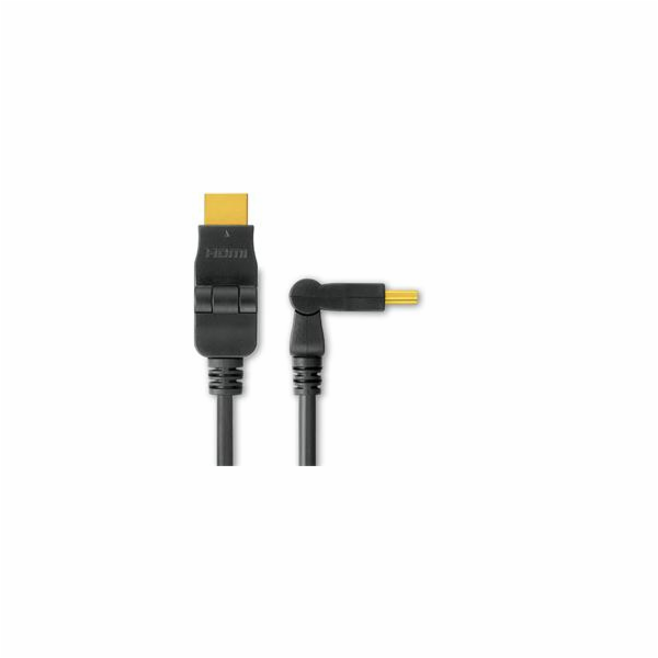 PremiumCord Kabel HDMI A - HDMI A M/M 15m, rotační