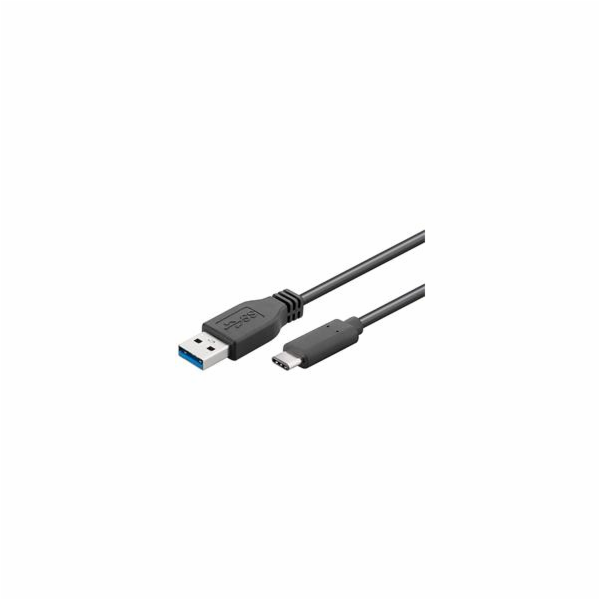 PremiumCord USB-C/male - USB 3.0 A/Male, černý, 3m