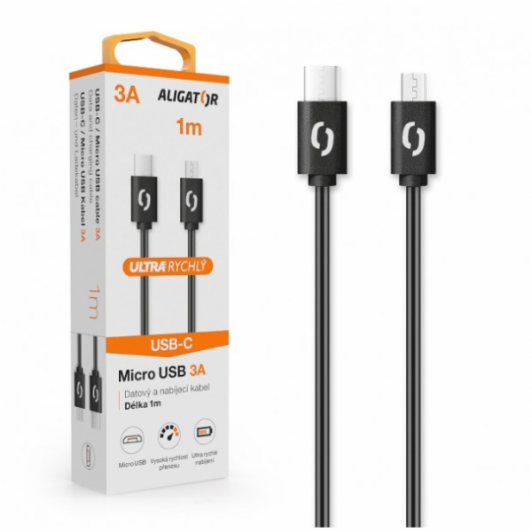 Aligator DATKP41 DK 3A, USB-C/microUSB Datový kabel ALIGA...