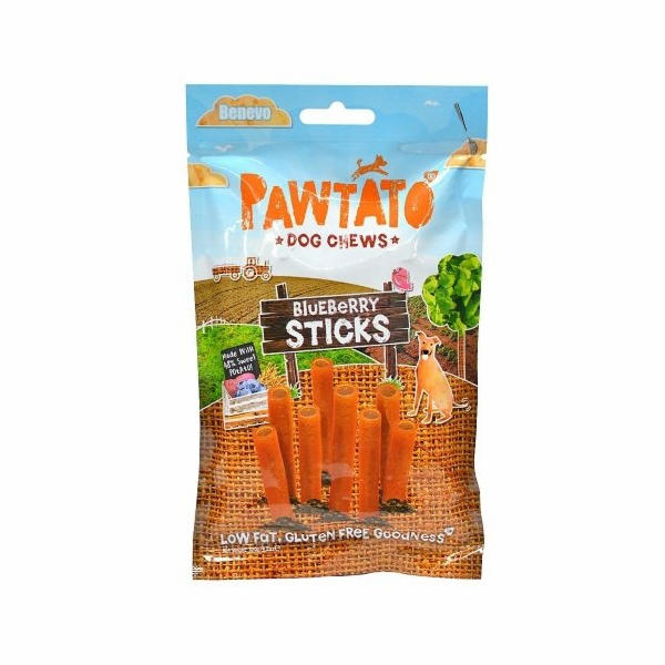Benevo Odměna pro psy Pawtato Sticks Blueberry 120g