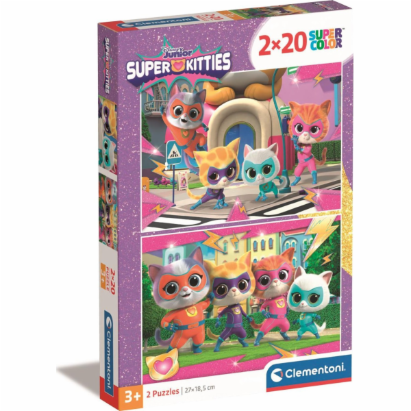CLEMENTONI Puzzle Superčíči 24811, 27 cm x 18,5 cm