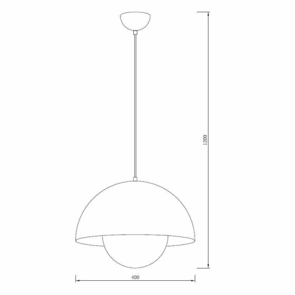 Domoletti Stropní svítidlo  Van 2023625M-BK, 40 W, E27