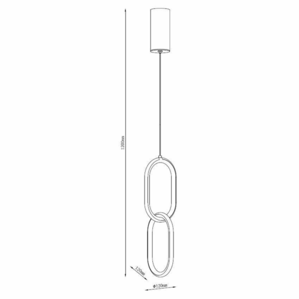 Domoletti Stropní svítidlo  2023509P2-BK, 15 W, 4000 °K
