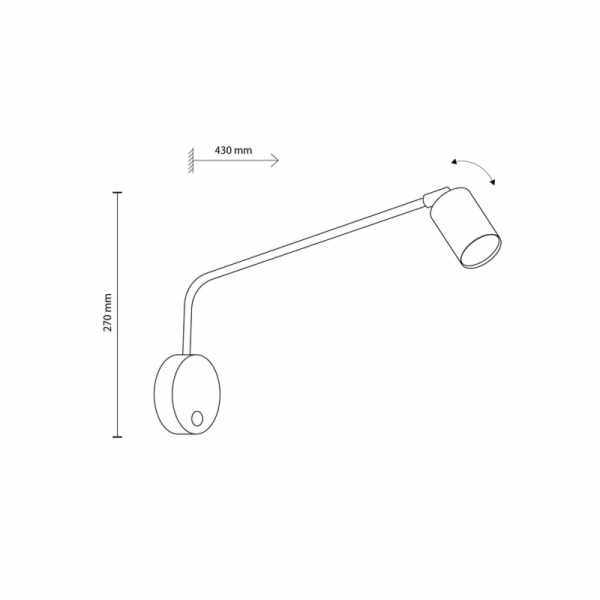 Nástěnné svítidlo TK Lighting Logan 4743, 10 W, GU10