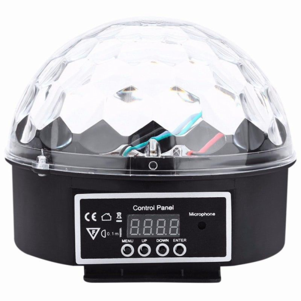 LIGHT DISCO KOULE 9W RGB ZVUK IP20 DMXRC