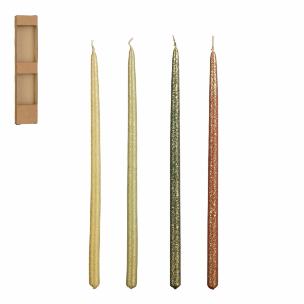 Svíčka, 4 h, 28 cm, 4 ks.