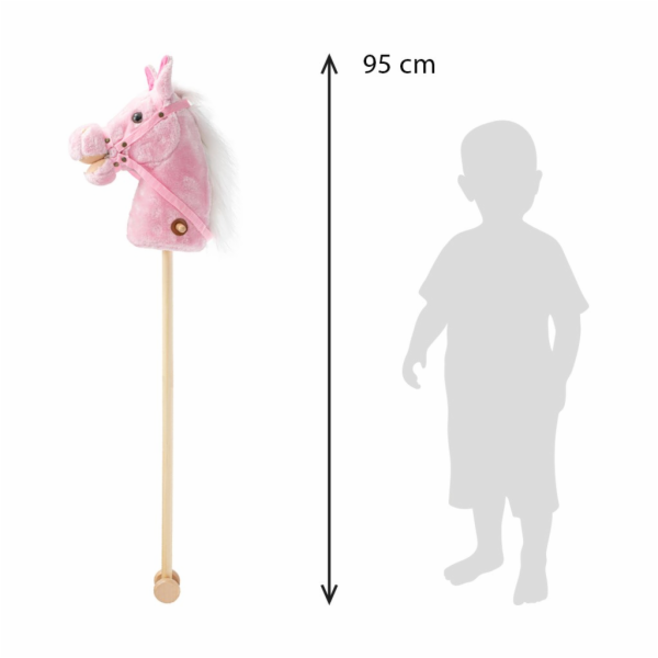 Hobby Horse se zvukem a kolečky Rosie Baby Mix pink