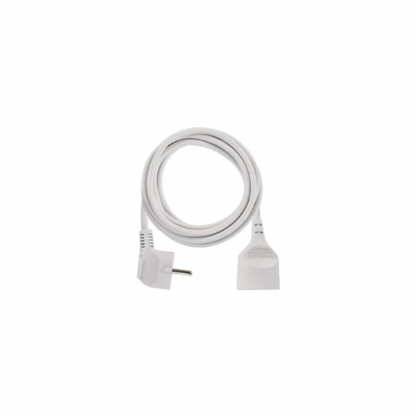 Prodlužovací kabel 3 m / 1 zásuvka / bílý / PVC / 1,5 mm2