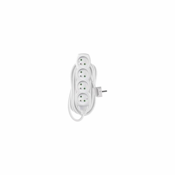 Prodlužovací kabel 7 m / 4 zásuvky / bílý / PVC / 1,5 mm2