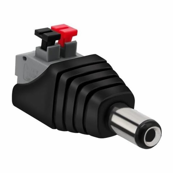 Conexpro DC napájecí konektor zástrčka 2.1x5.5 mm s pruži...