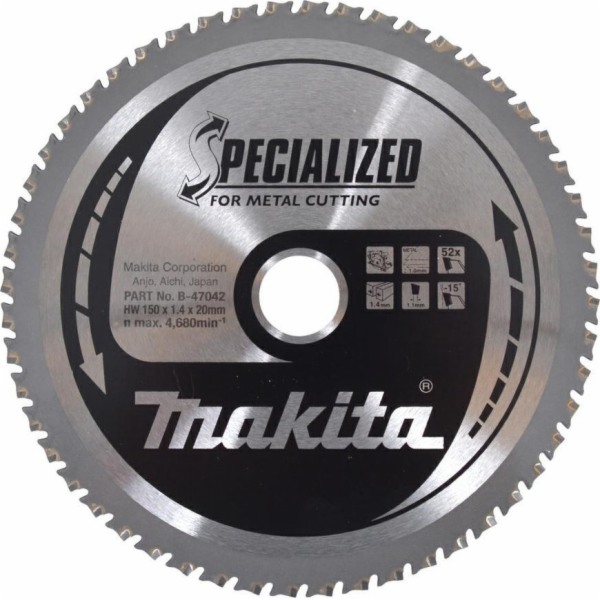 Makita  KRUHOVÁ PILA 150x20x52z TENKÉ KOVOVÉ DESKY (DCS55...