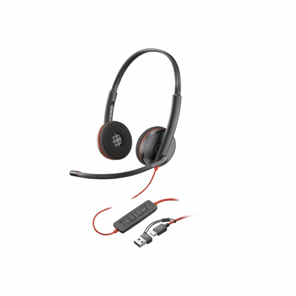 HP Poly Blackwire 3220 Stereo USB-C Black Headset +USB-C/...
