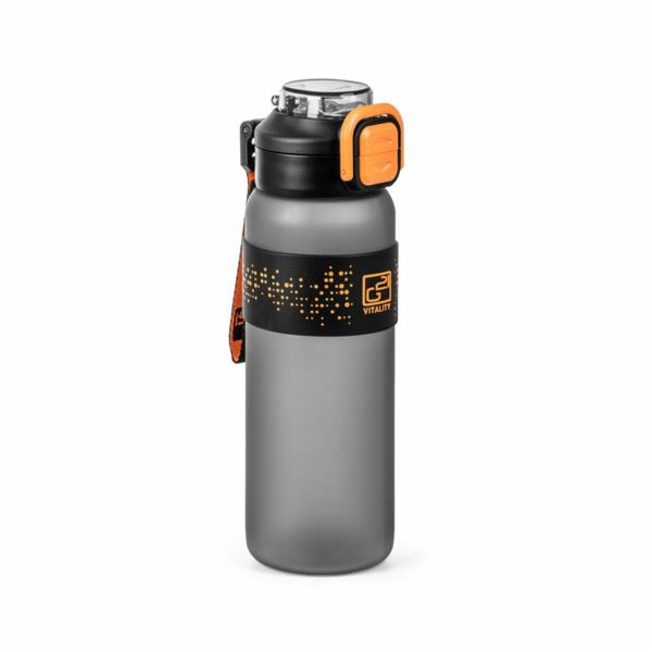 Láhev G21 na pití 1000 ml 2v1, šedá zmrzlá
