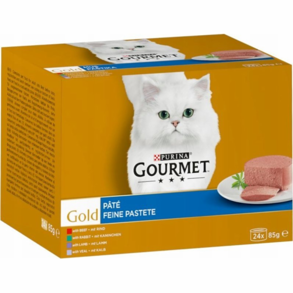 PURINA GOURMET GOLD Mousse Mix 4 příchutě - mokré krmivo ...
