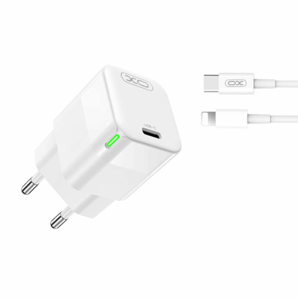 Nástěnná nabíječka XO CE06, 30W, USB-C, s kabelem Lightning