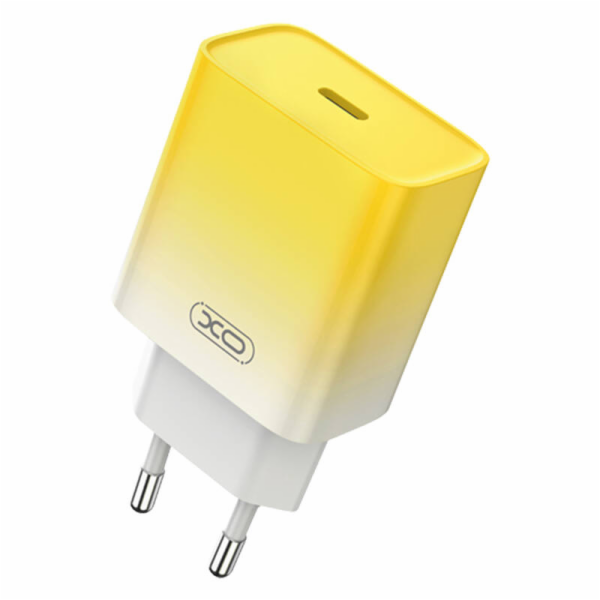 Nástěnná nabíječka XO CE18, USB-C, PD30W (žlutá)