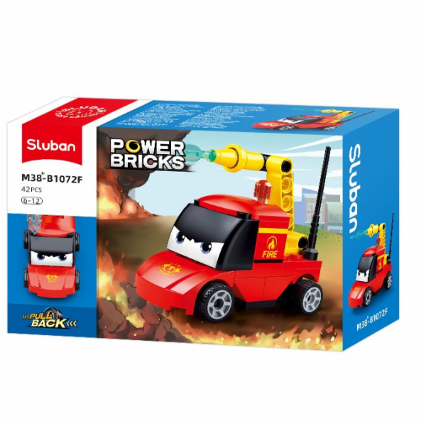 Sluban Power Bricks M38-B1072F Natahovací autíčko s očima...
