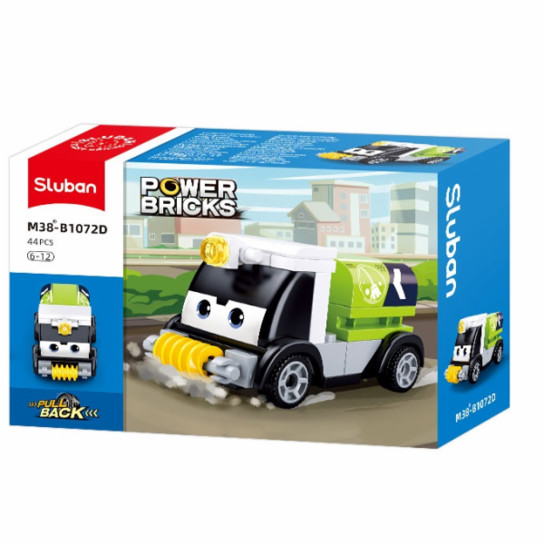 Sluban Power Bricks M38-B1072D Natahovací autíčko s očima...