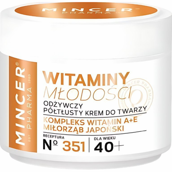 Mincer Pharma Youth Vitamin Noushing Cream Semi -Fat 40+ ...