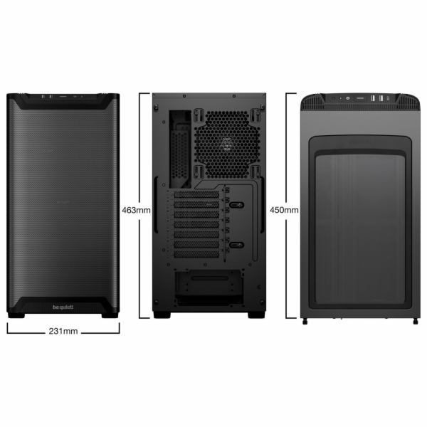 buď zticha! PURE BASE 501 Airflow, věžová skříň