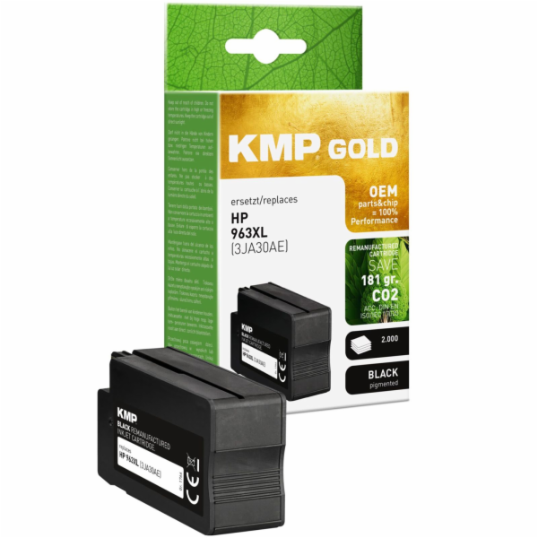 KMP Tintenpatrone Original schwarz        HP 3JA30AE 963 XL