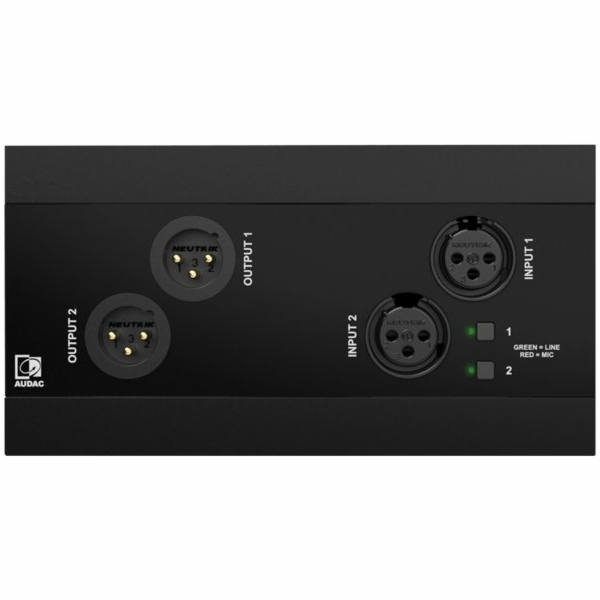 AUDAC NWP222/B Panel síťového audio vstupu a výstupu – 2 ...