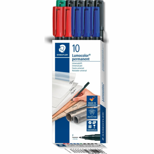 STAEDTLER Universalstift Lumocolor F perm 10St,Faltschachtel