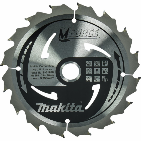 Makita  cirkulační pila 165x20x16z M-FORCE WOOD