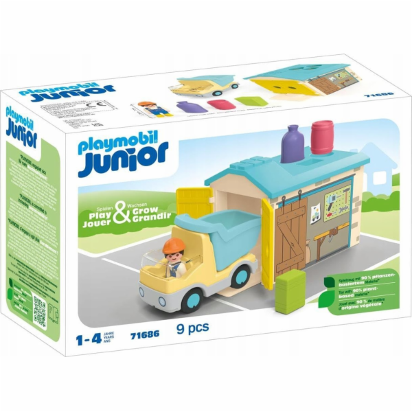 PLAYMOBIL 71686 Junior: Nákladní auto s třídicí garáží, s...