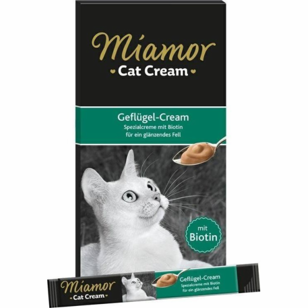MIAMOR Cat Cream Poultry - pamlsek pro kočky - 6x15g