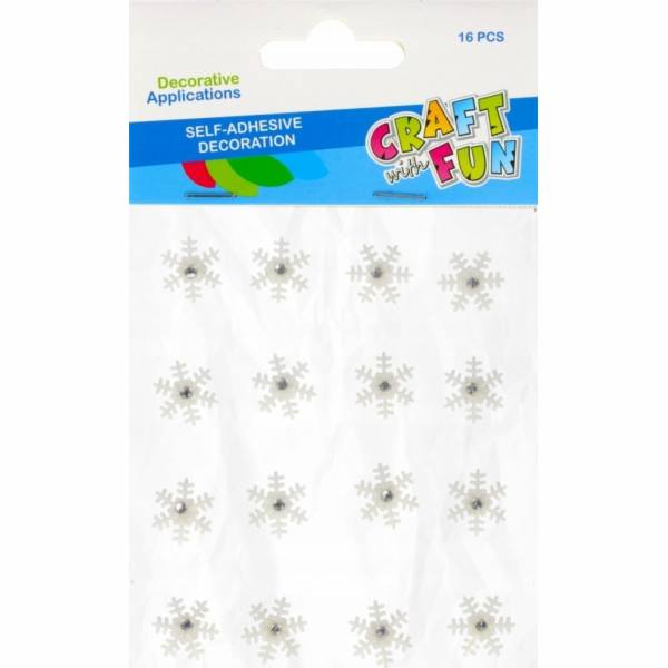 Craft with Fun BN STARS DEKORACE BÍLÁ 1,7CM 16KS CF 12/
